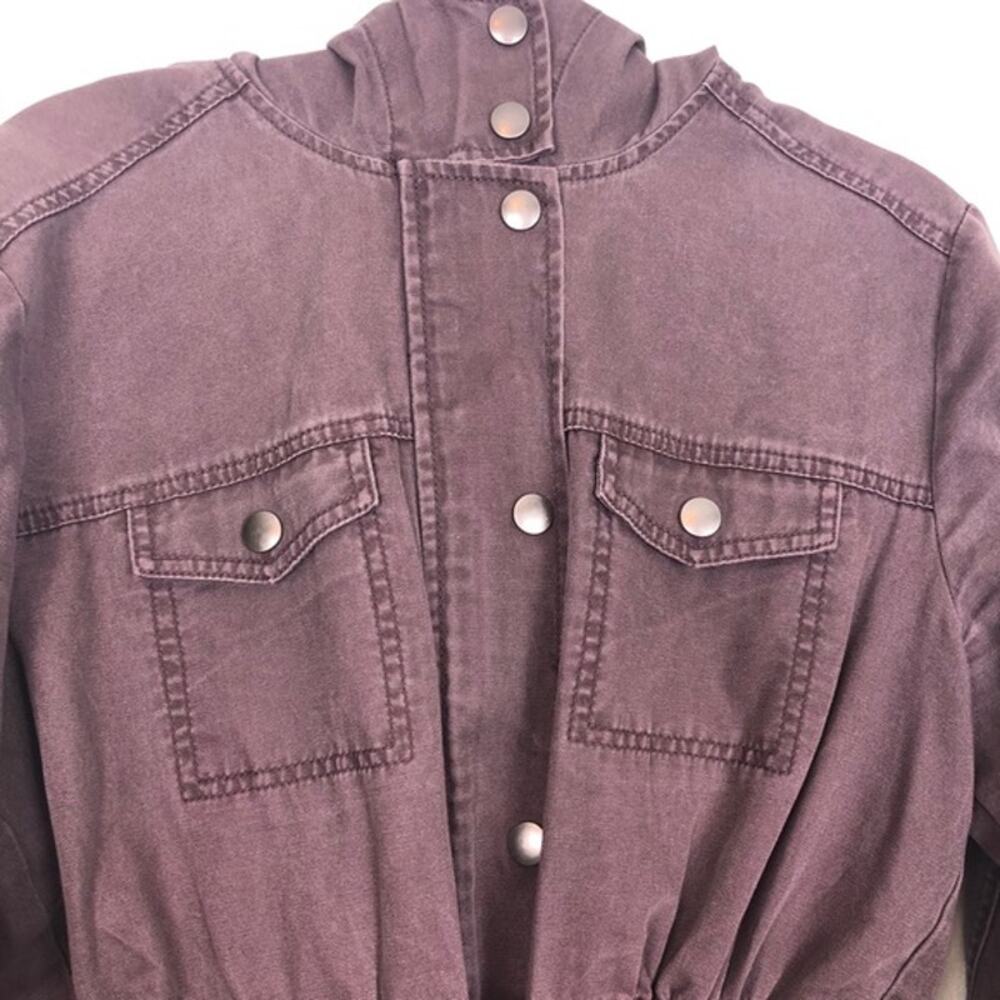 Nordstrom's bp Muted Maroon Hooded Field Utility Cargo Jacket Size Small - Picture 11 of 16